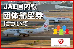 JAL国内線の団体航空券の特徴についてのご案内